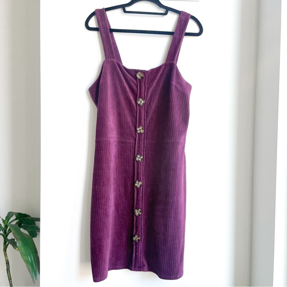 No Boundaries Crushed Plum Ribbed Sleeveless Mini Dress - Size XXL